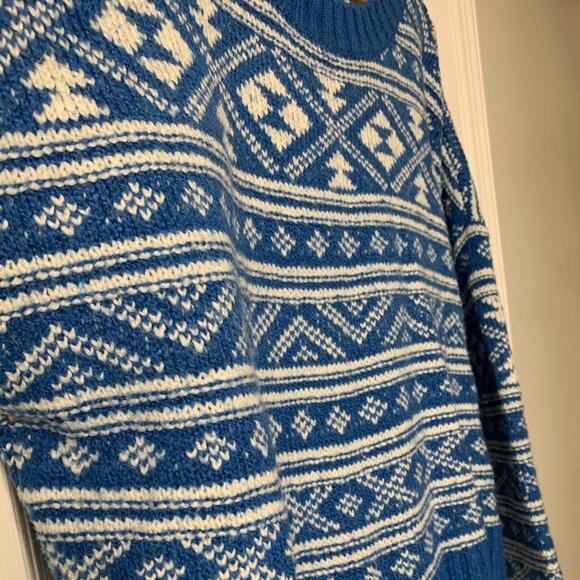 American Eagle Women’s Vintage Blue & White Sweater – XL (Y2K Green Label) - Picture 5 of 13